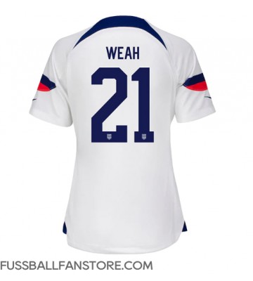 Vereinigte Staaten Timothy Weah #21 Replik Heimtrikot Damen WM 2022 Kurzarm
